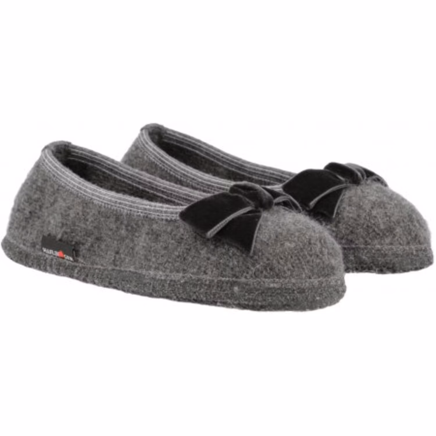 Haflinger ballerina dam grå ulltofflor