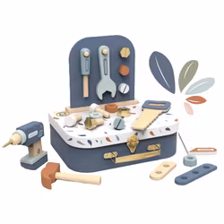 Verktygsväska med verktyg i trä