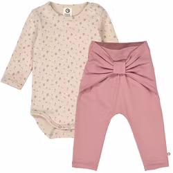 Müsli baby ekologisk bomull body & byxa rosa aster