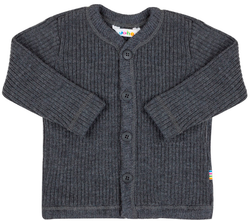 Cardigan/Kofta ribbstickad 100% merinoull