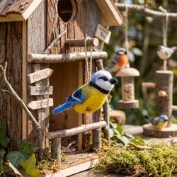 Ulldjur fågel Blåmes