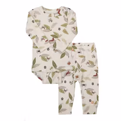 Katvig baby ekologisk bomull body & byxa bladmönster