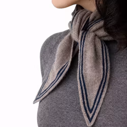 Liten kashmirsjal i 100% ekologisk cashmere Tan 30x128 cm – Oats & Rice