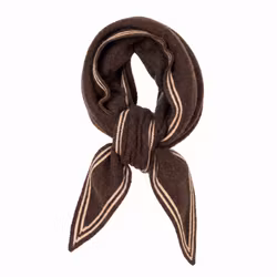 Liten kashmirsjal i 100% ekologisk cashmere Cacao 30x128 cm – Oats & Rice