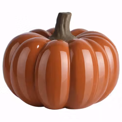 Dekorationspumpa stengods mörkorange 17,5 cm