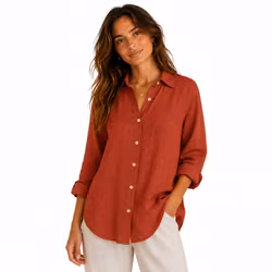 Linneskjorta Donna 36-40 mattone
