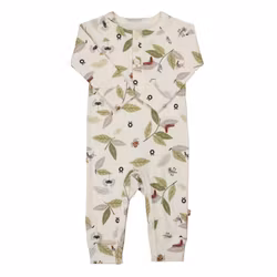 Sparkdräkt ekologisk bomull bladmönster