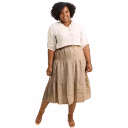 Linnekjol Elena plus 42-46 sabbia