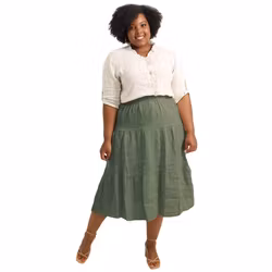 Linnekjol Elena plus 42-46 rosmarino