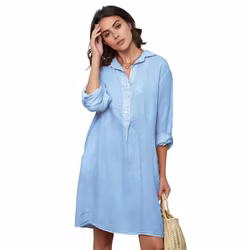 Skjortklänning linne Emilia 36-42 cielo
