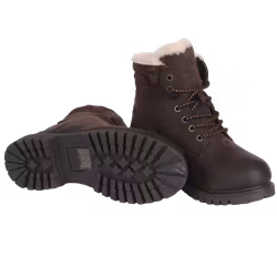 Fårskinnsboots dam Axelda Alta mörkbrun