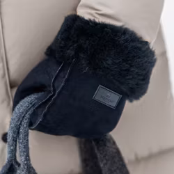 Fårskinnsvantar Furuvik dam/herr svart Shepherd