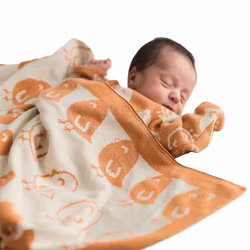 Babyfilt ekologisk bomull fåglar