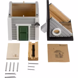 Fågelholk Fågelmatare hus grå