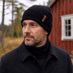Hagen ullmössa i merinoull - svart