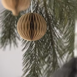 Juldekoration i papper sand rund 3-pack