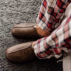 Fårskinnstofflor Herr Shepherd Hugo Antikbrun