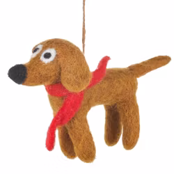 Ulldjur hänge hund med halsduk