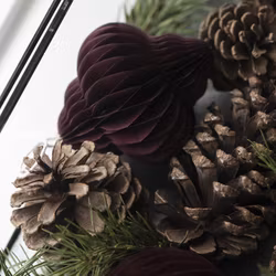 Juldekoration i papper mörkröd 3-pack