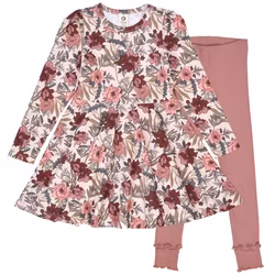 Müsli Klänning & leggings ekologisk bomull nightingale