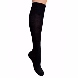 Knästrumpor svarta 70% ull