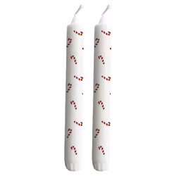 Kronljus med polkakäppar 2-pack Stearin