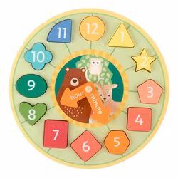 Klocka i trä lek & lär Orange tree toys