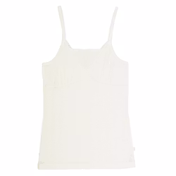 Linne 85% merinoull 15% silke smala axelband dam naturvit