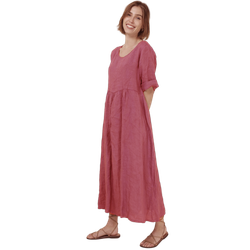 Linneklänning Cecilia 36-42 fucsia