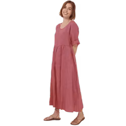 Linneklänning Cecilia 36-42 fucsia