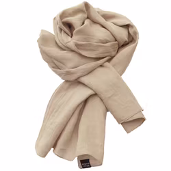Linnesjal linnehalsduk naturbeige 100% lin 45x220 cm