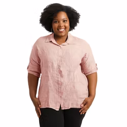 Linneskjorta Gemma plus size 42-48 rosa