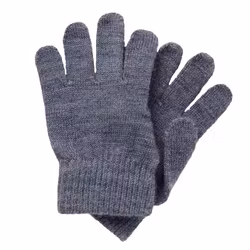 Fingervantar barn merinoull ljus denim