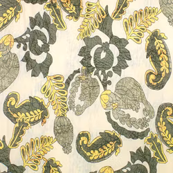 Sjal ull/viskos 70x180 cm mönstrad oliv