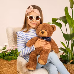 Nallebjörn mörkbrun med stjärnhalsduk 48 cm Teddy-Hermann