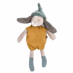 Moulin Roty mjuk kanin gosedjur ockragul muslin - 30 cm