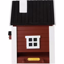Fågelholk Fågelmatare hus Torpet röd