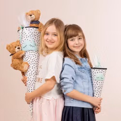 Nallebjörn ljusbrun med stjärnhalsduk 30 cm Teddy Hermann