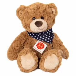 Nallebjörn ljusbrun med stjärnhalsduk 30 cm Teddy Hermann