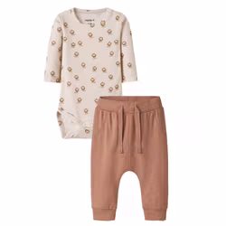 Set body & byxa ekologisk bomull lejon