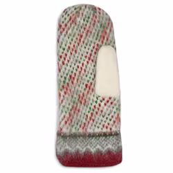 Vantar i ull naturvit mönster Noppikoski