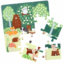 Pussel i trä skogsdjur Orange tree toys