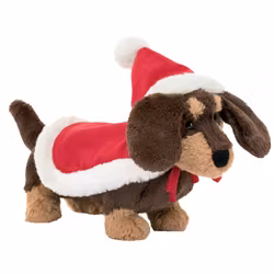 Otto tax med julröd kappa Jellycat