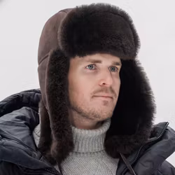 Pälsmössa fårskinn mörkbrun Shepherd Wengen