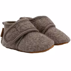 Inneskor baby 100% ull med gummisula mullvad