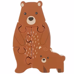 Pussel i trä björnar Orange tree toys