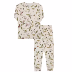 Katvig baby ekologisk bomull tröja & byxa bladmönster