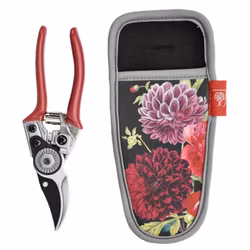Sekatör med hölster rosa British bloom