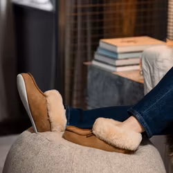 Fårskinnstofflor Dam Shepherd Moa chestnut