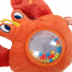 Moulin Roty skallra krabba baby - mjuk aktivitetsleksak 14 cm